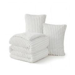 Striped Flannel Comforter Set