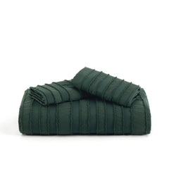 Striped Tufted Embroidery Duvet Cover Set