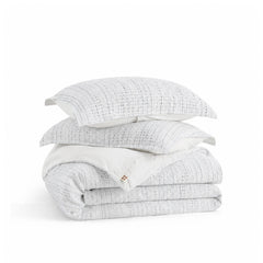 PureWoven™ Cotton Waffle Space-Dyed Duvet Cover Set