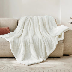 Cozy Sherpa Throw Blanket for Couch