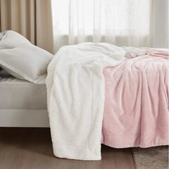 Cozy Sherpa Fleece Throw Blanket