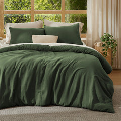 PureWoven™ Bamboo Cotton Muslin Duvet Cover Set