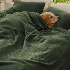 PureWoven™ Bamboo Cotton Muslin Duvet Cover Set