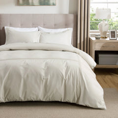 PureWoven™ Cotton Embroidered Hotel Duvet Cover Set