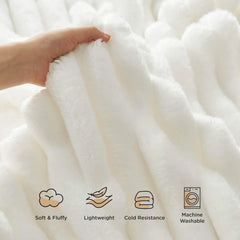 Luxplush Striped Throw Blanket