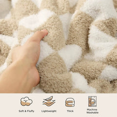 Ultra-Soft Reversible Checkered Blanket