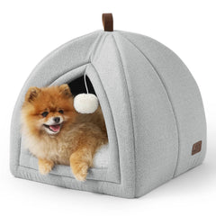 Faux-Linen Pet Tent for Cats and Dogs