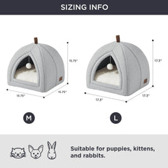 Faux-Linen Pet Tent for Cats and Dogs