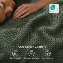 Pure Cotton Basket Weave Blanket