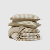 Washed Cotton Gingham Duvet Cover Set