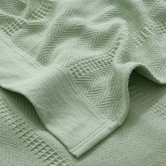 PureWoven™ Organic Cotton Waffle Herringbone Blanket