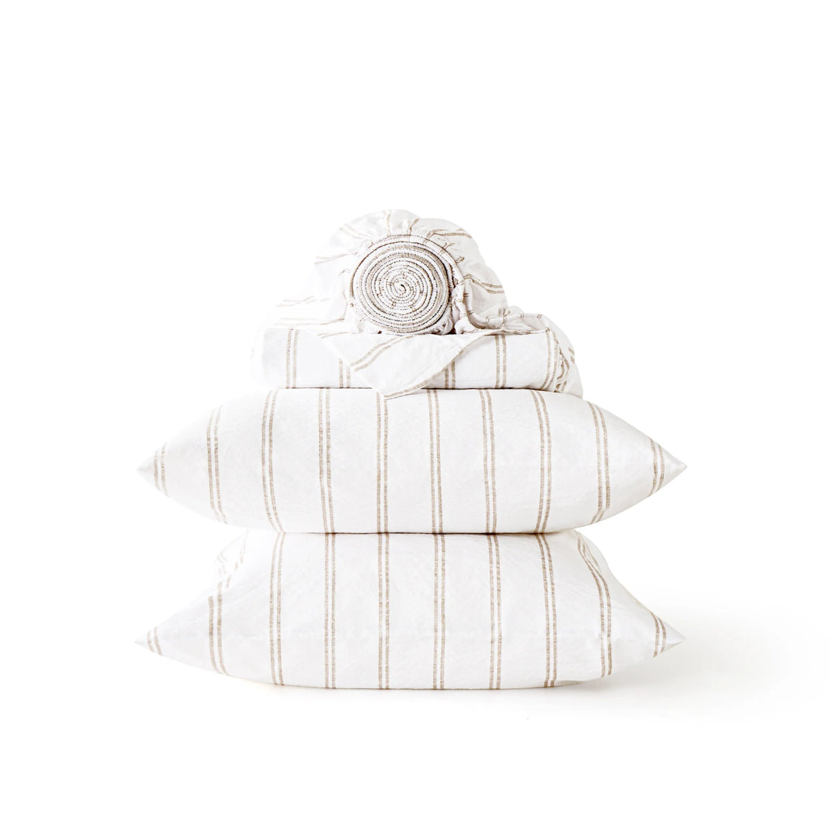 Cotton-Like Striped Sheet Set
