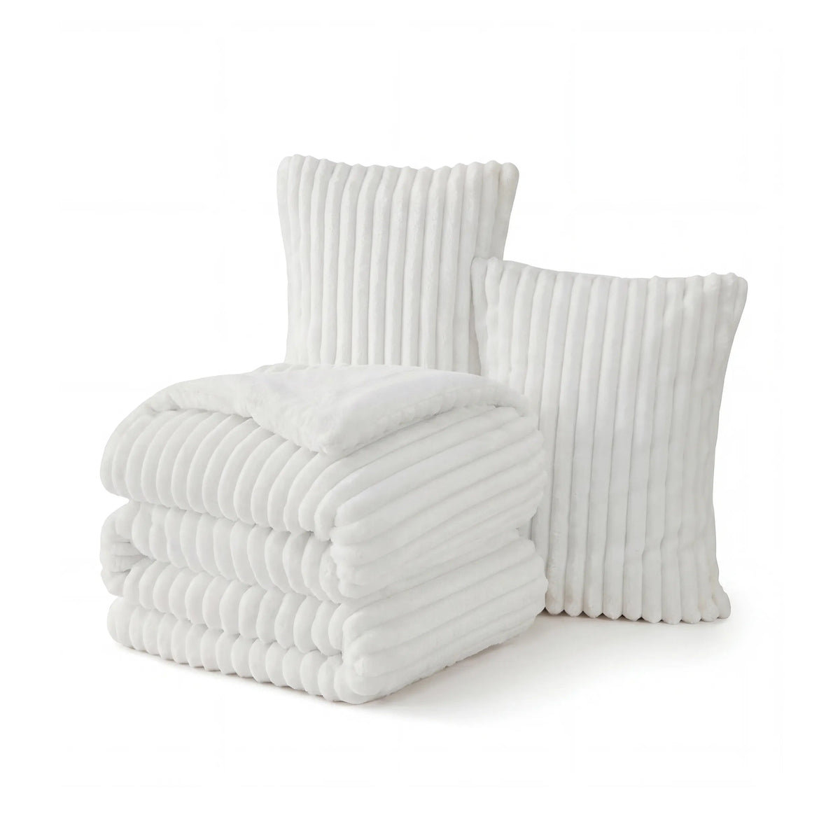Striped Flannel Comforter Set