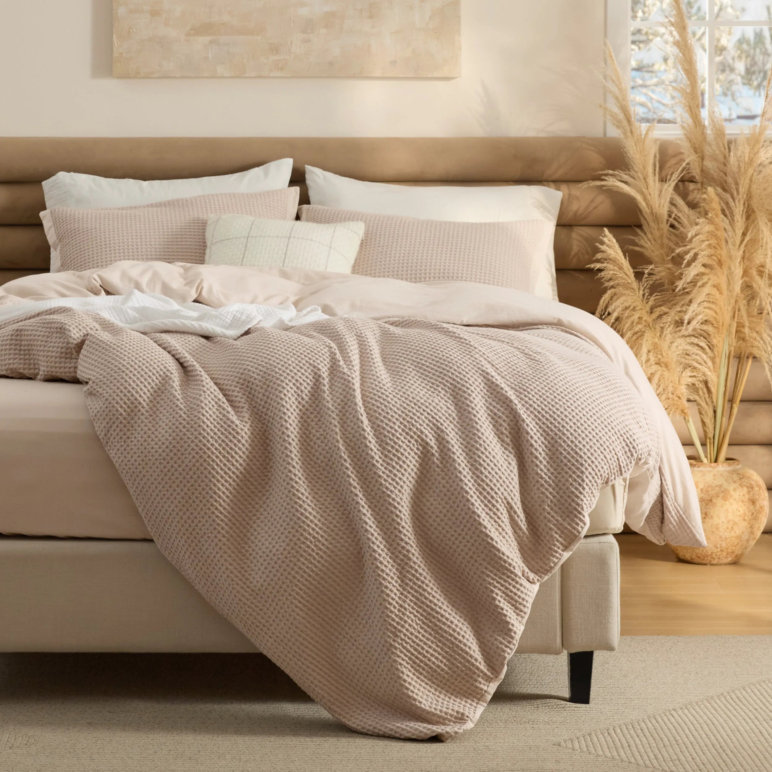 PureWoven™ Cotton Waffle Duvet Cover Set