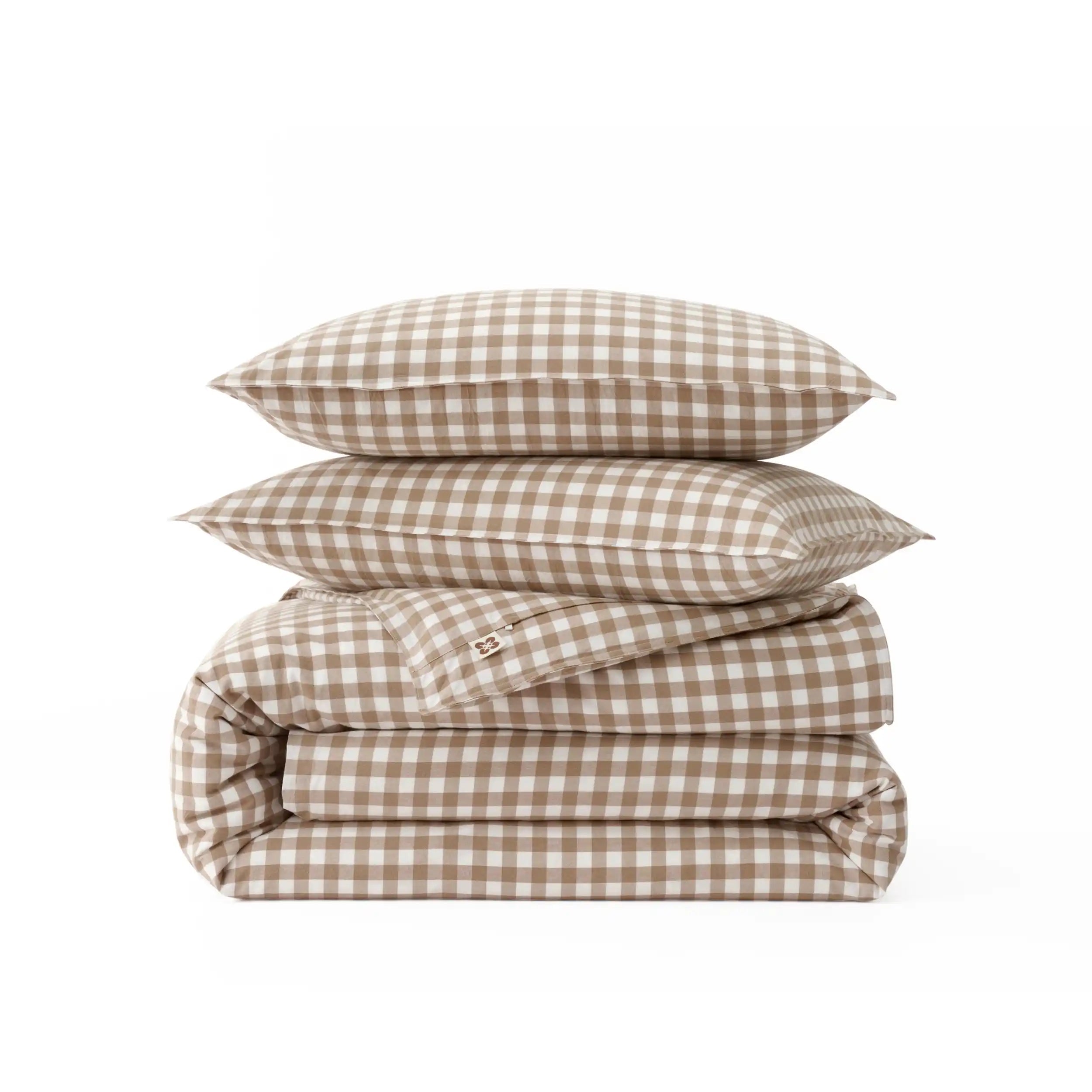 PureWoven™ Washed Cotton Gingham Duvet Cover Set