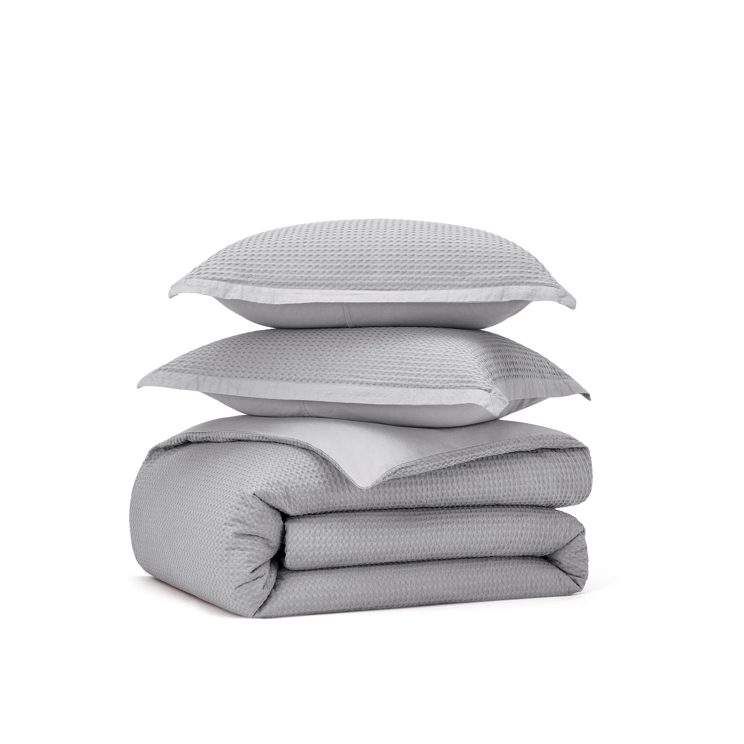 PureWoven™ Cotton Waffle Weave Duvet Cover Set