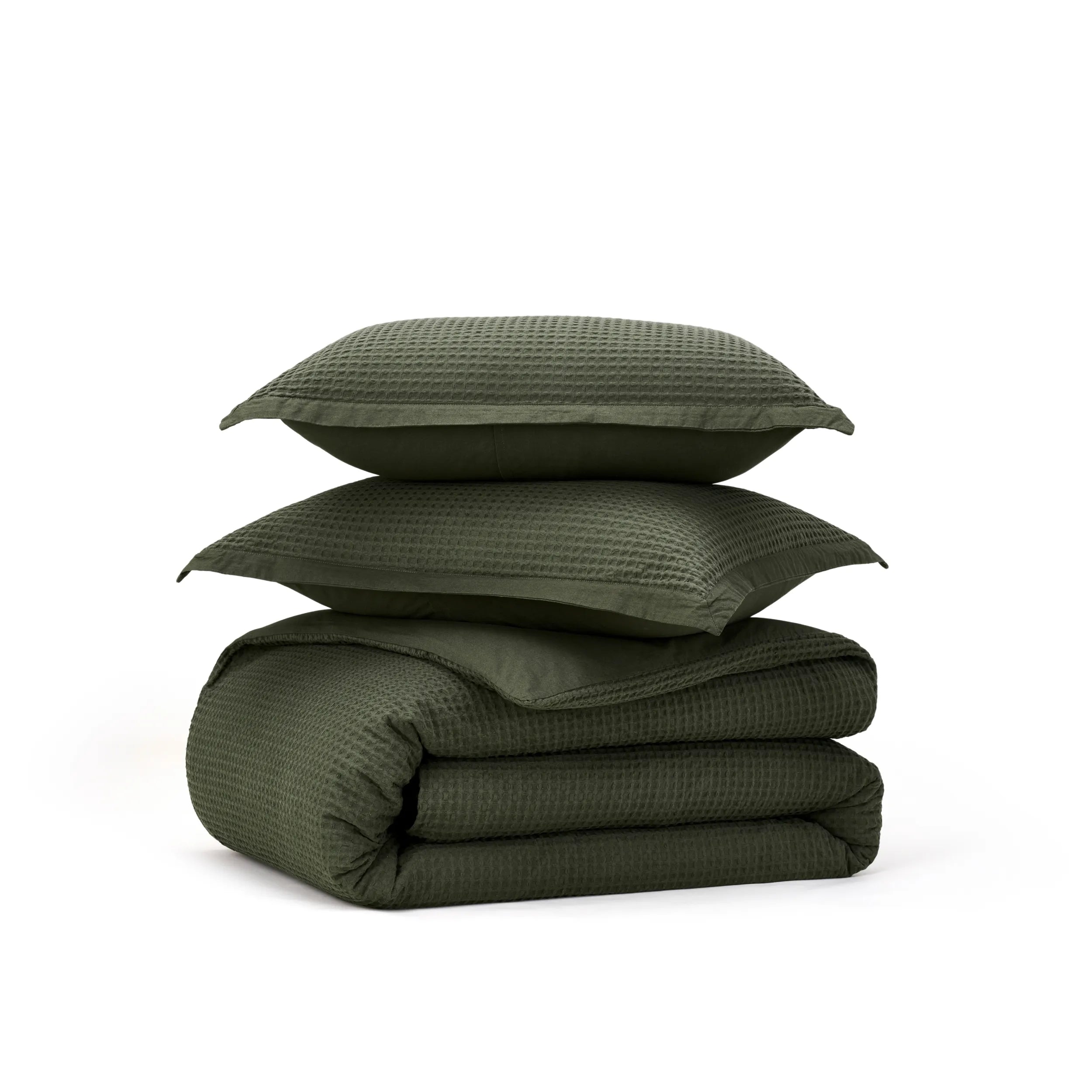 PureWoven™ Cotton Waffle Weave Duvet Cover Set
