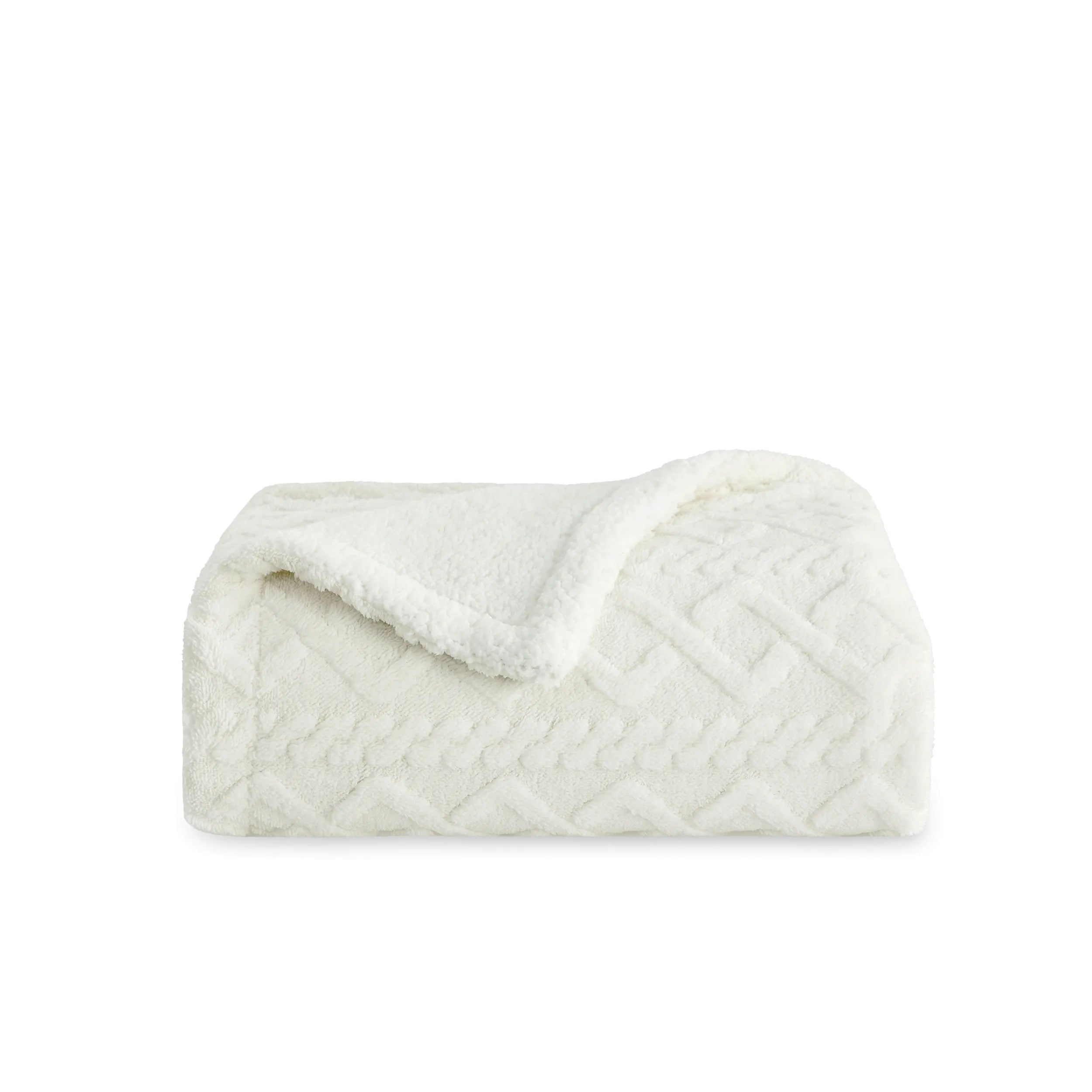 Cozy Sherpa Throw Blanket for Couch