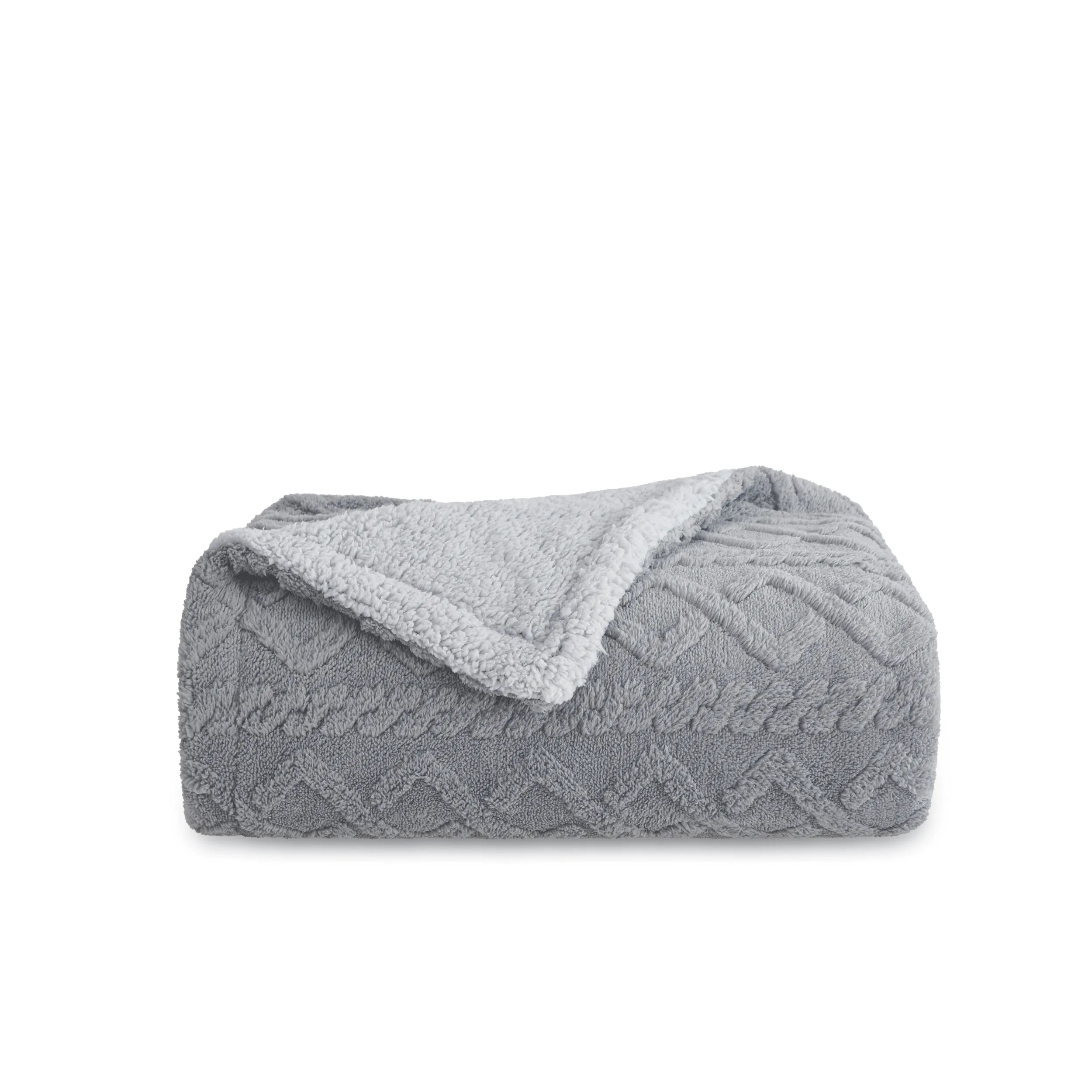 Cozy Sherpa Throw Blanket for Couch