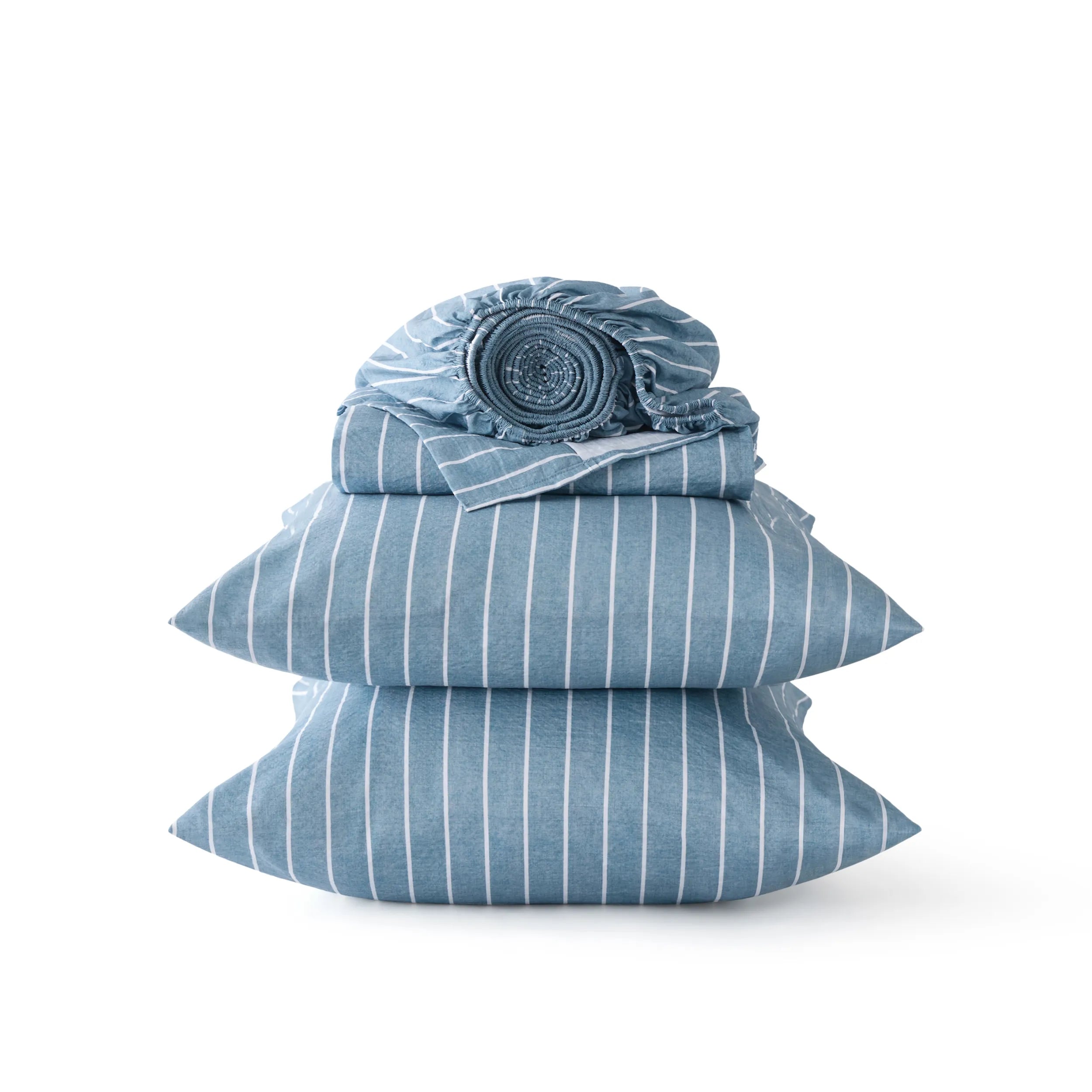Cotton-Like Striped Sheet Set