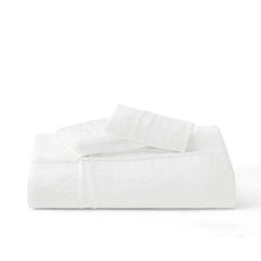 Striped Tufted Embroidered Duvet Cover Set