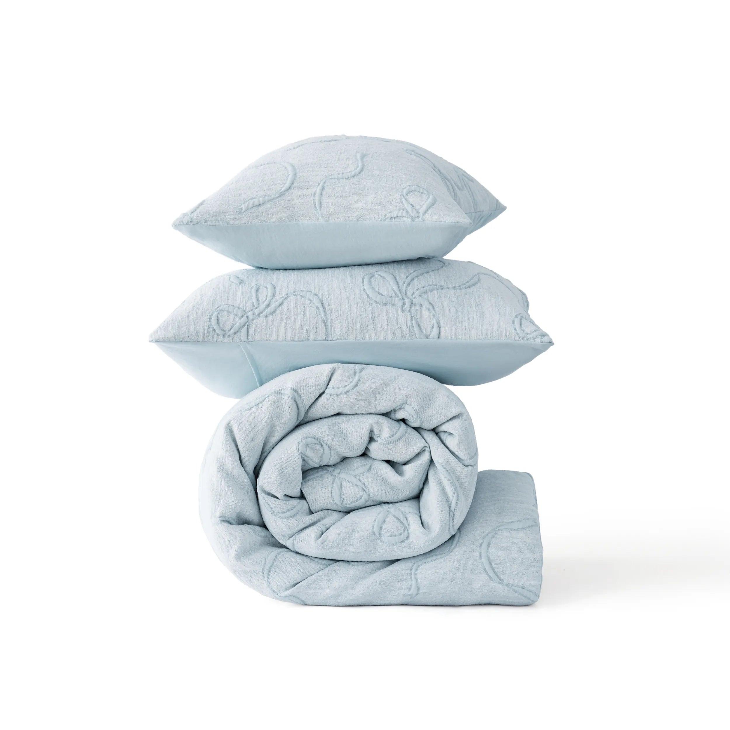 Graceful Bow Jacquard Comforter Set