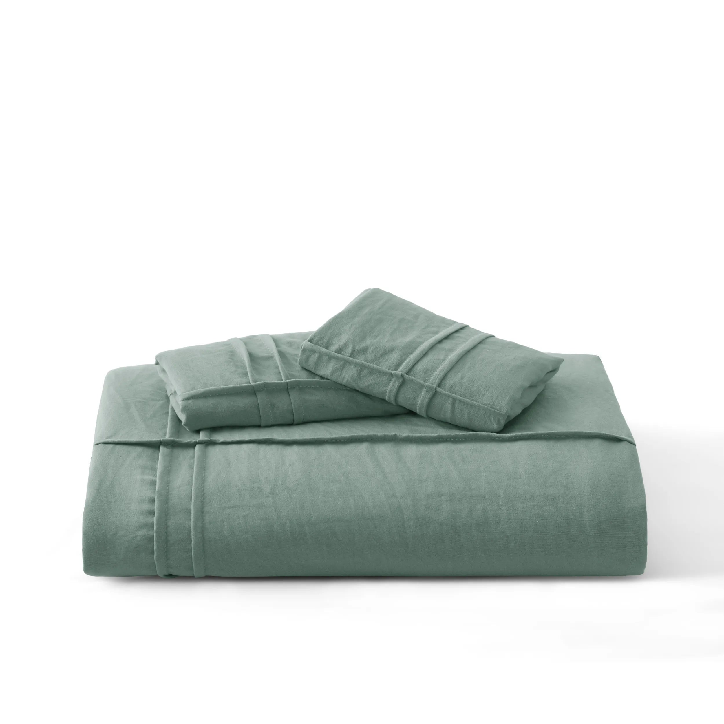 Striped Tufted Embroidered Duvet Cover Set