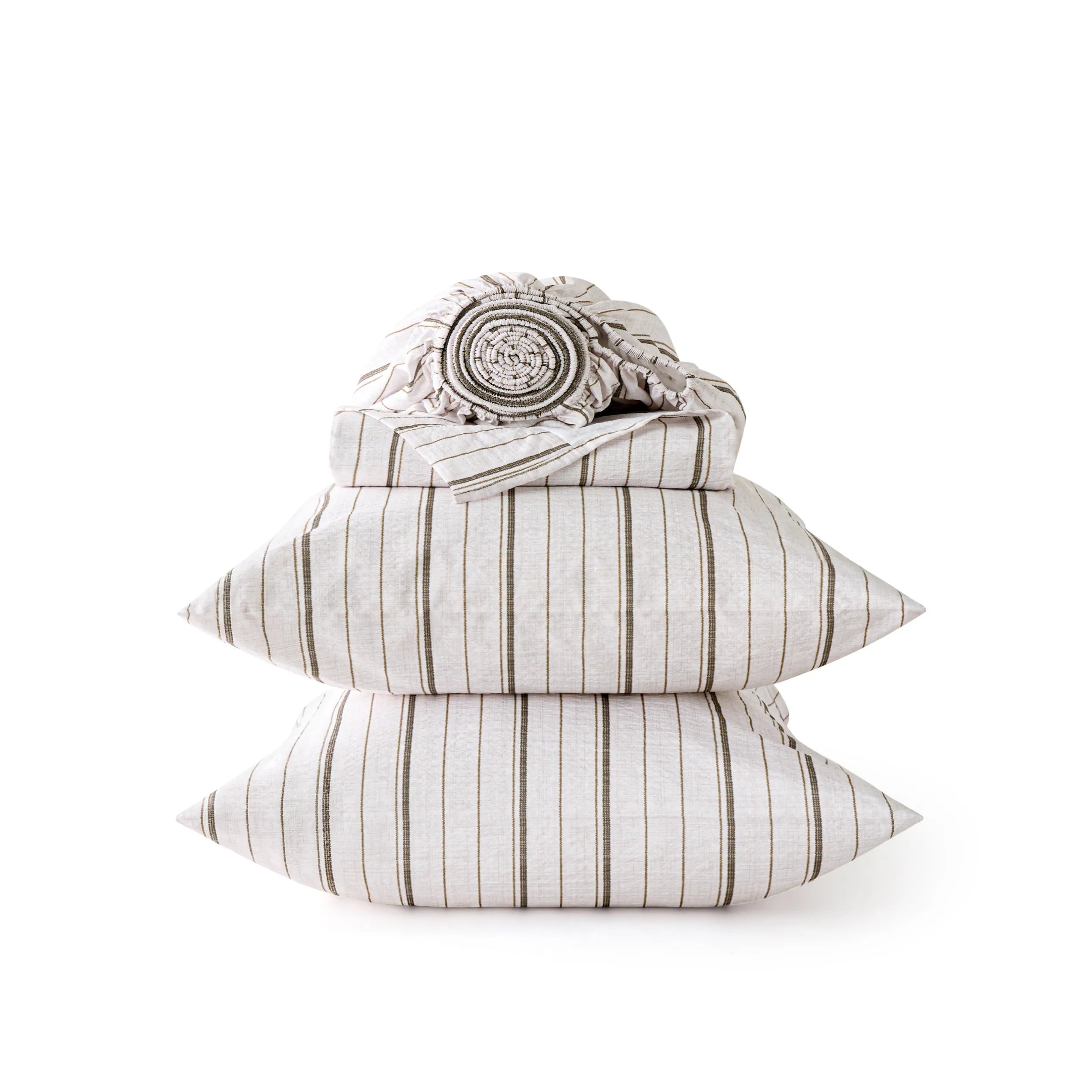 Cotton-Like Striped Sheet Set