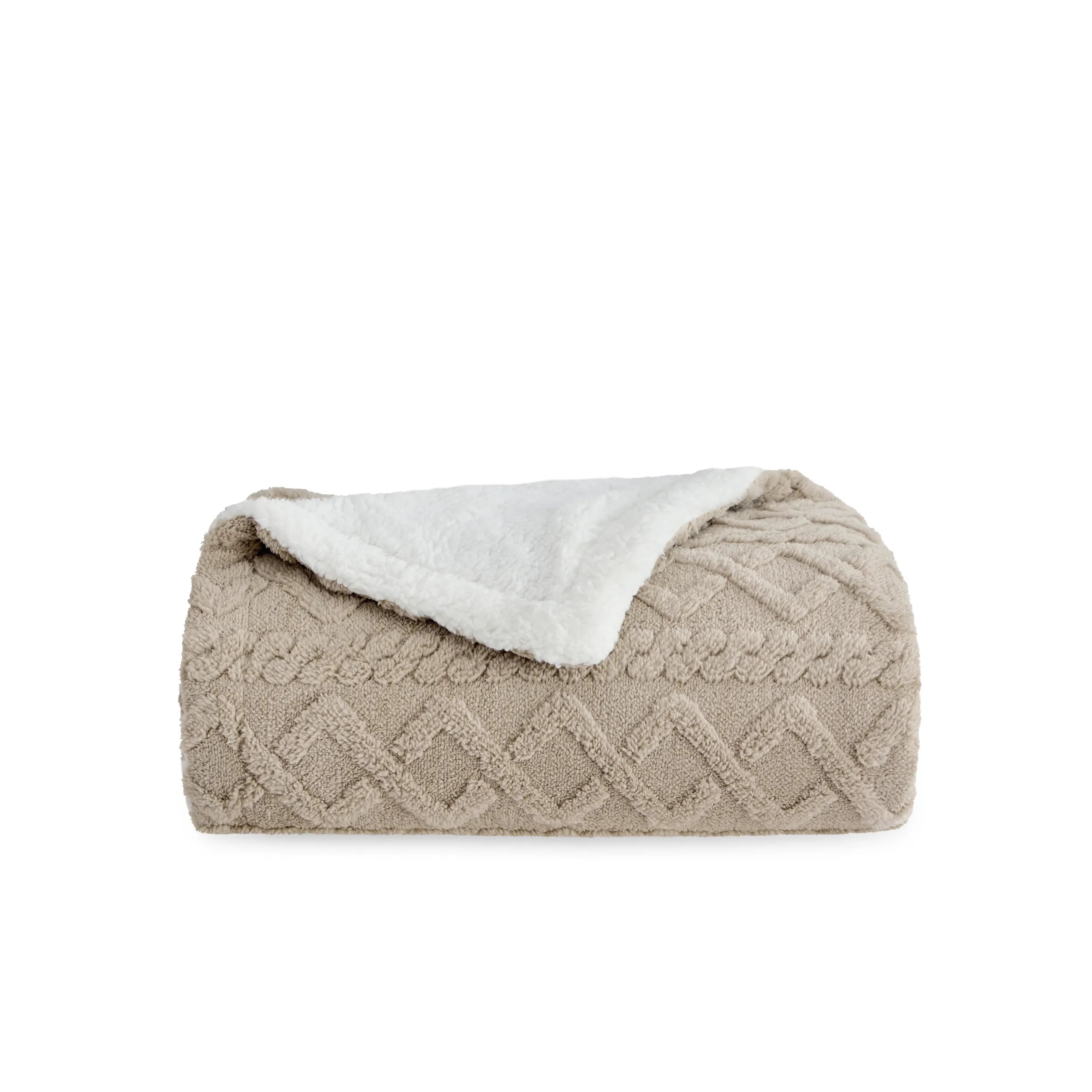 Cozy Sherpa Throw Blanket for Couch