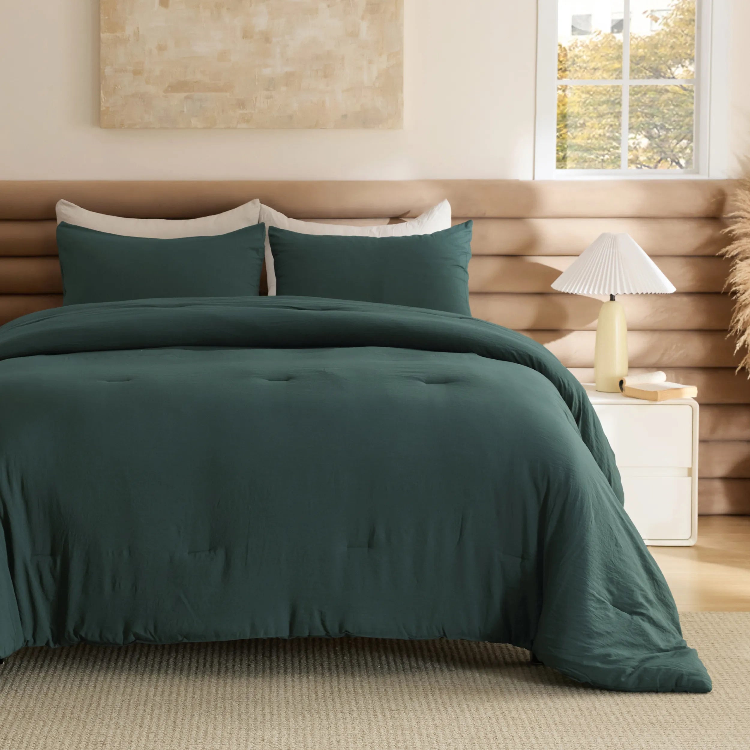 Pre-Washed Solid Comforter Set