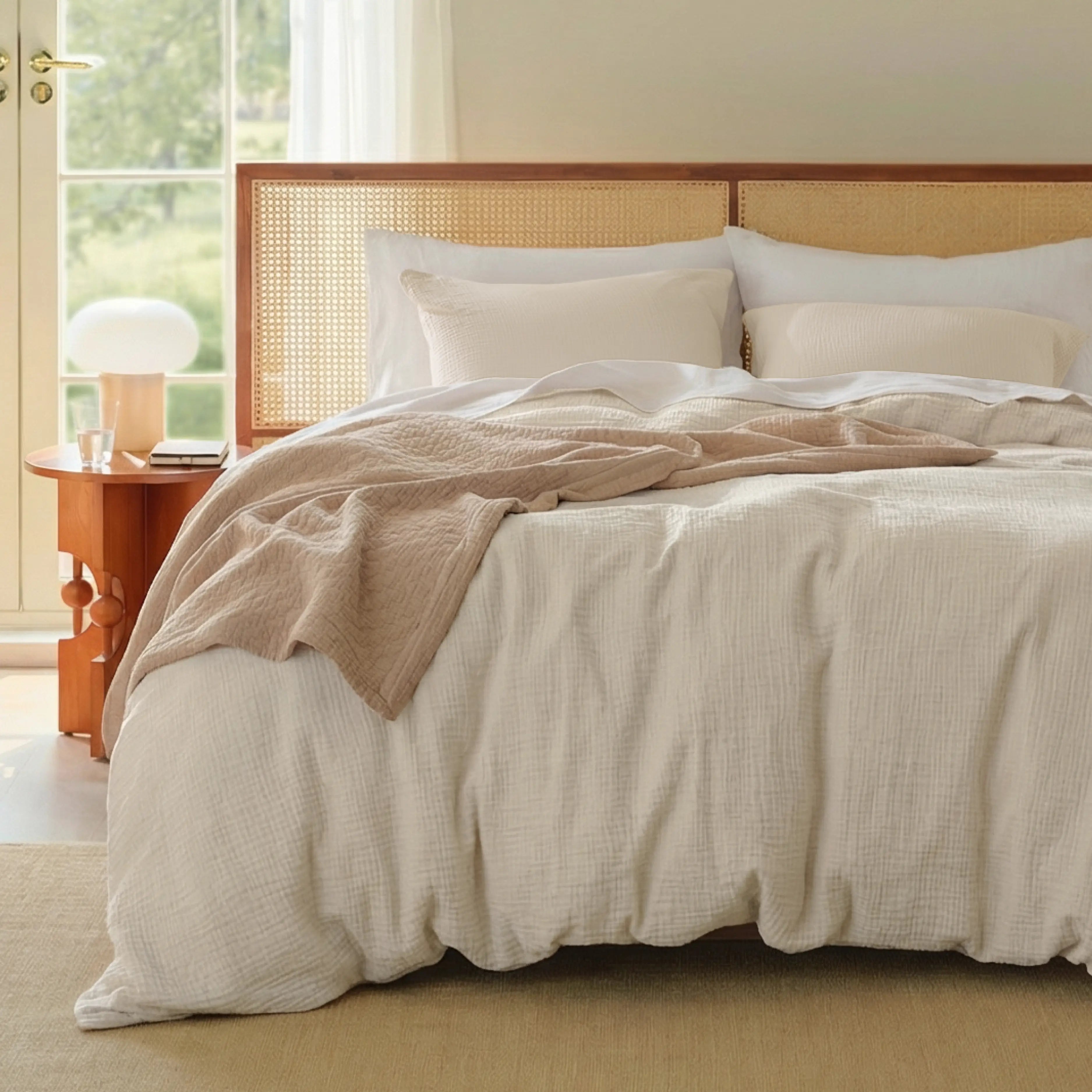 PureWoven™ Triple-Layer Cotton Gauze Duvet Cover Set