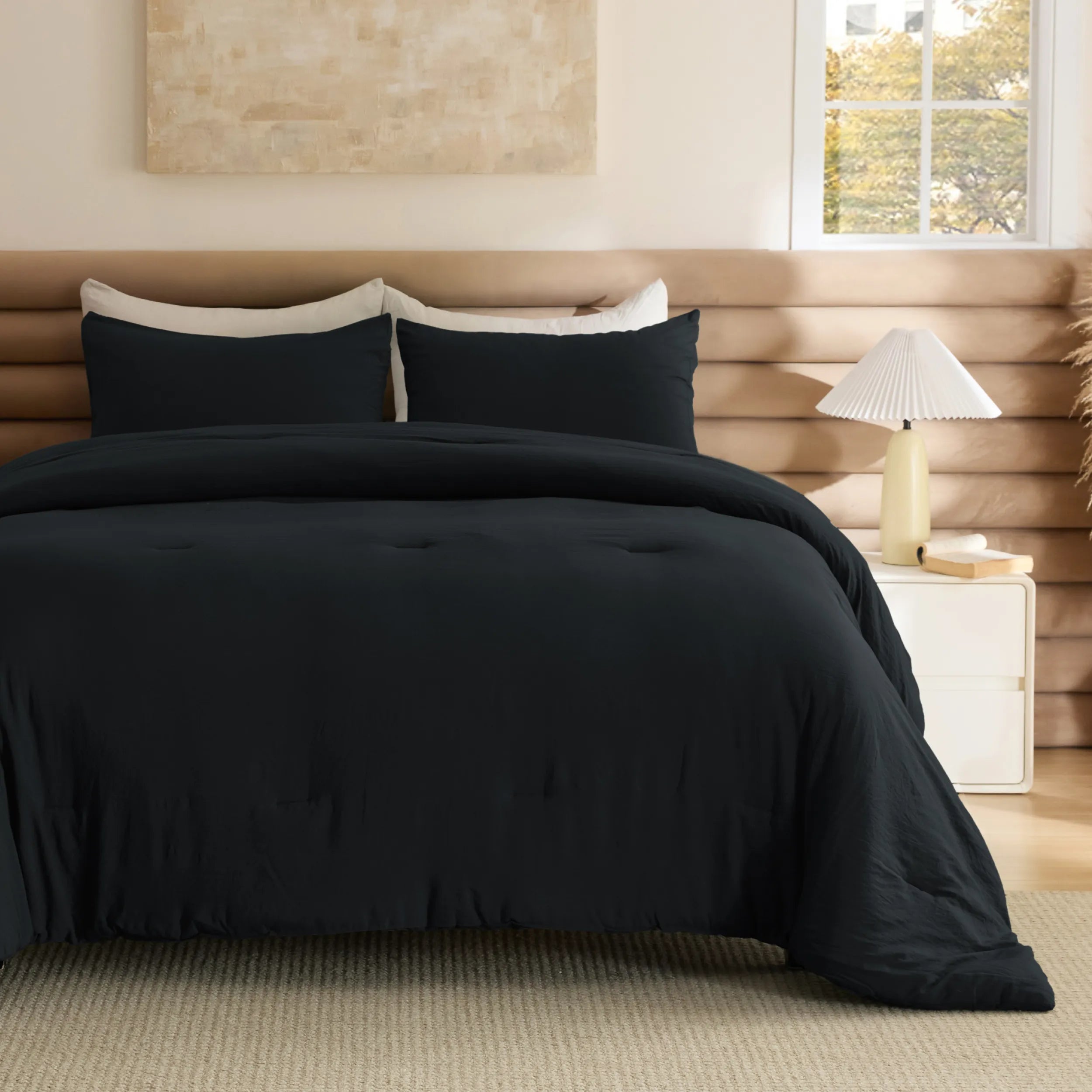 Pre-Washed Solid Comforter Set