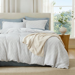 PureWoven™ Cotton Waffle Space-Dyed Duvet Cover Set