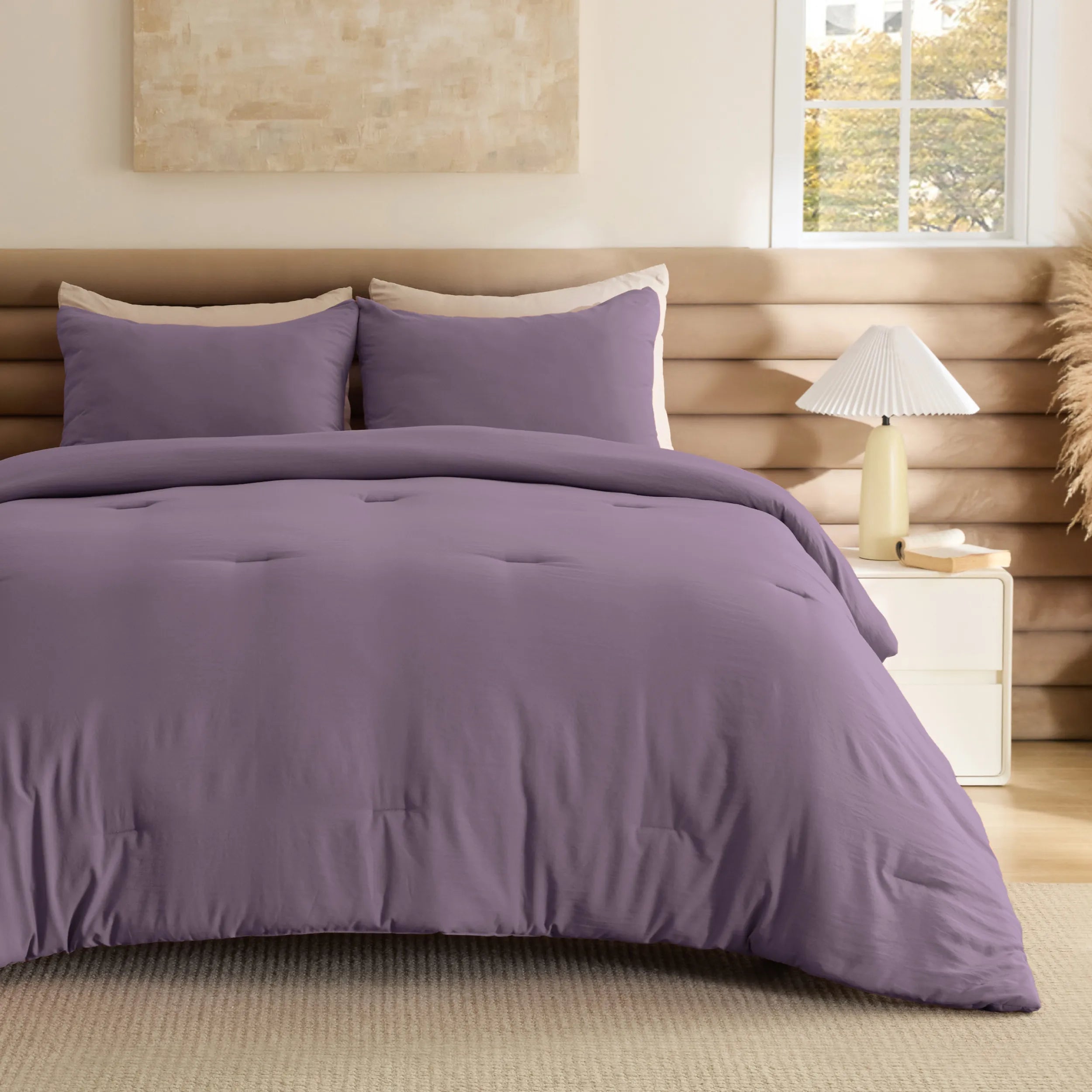 Pre-Washed Solid Comforter Set