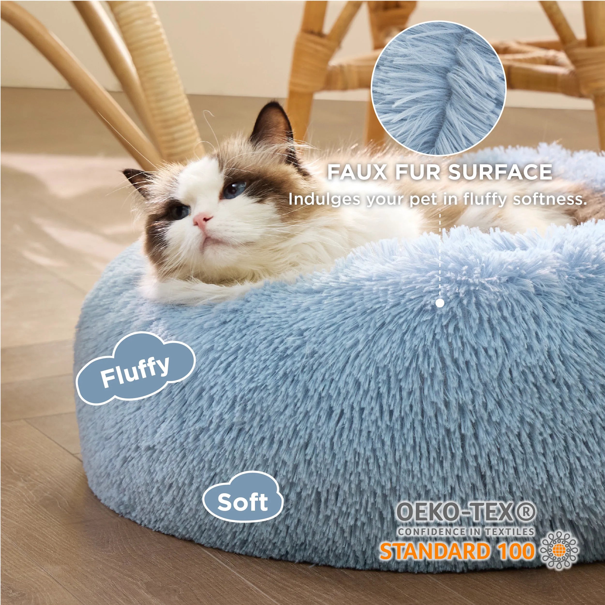 Calming Donut Bed for Pets