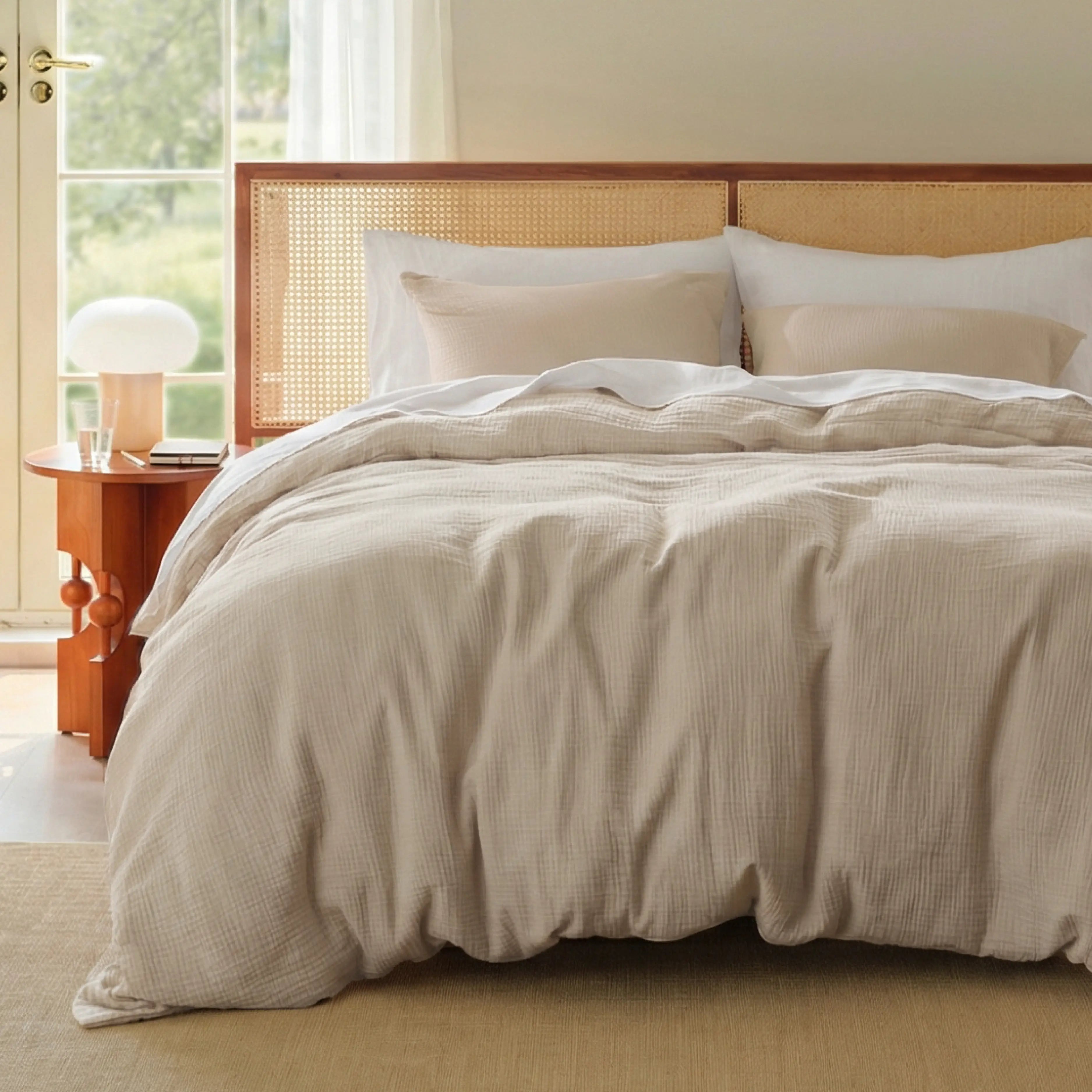 PureWoven™ Triple-Layer Cotton Gauze Duvet Cover Set