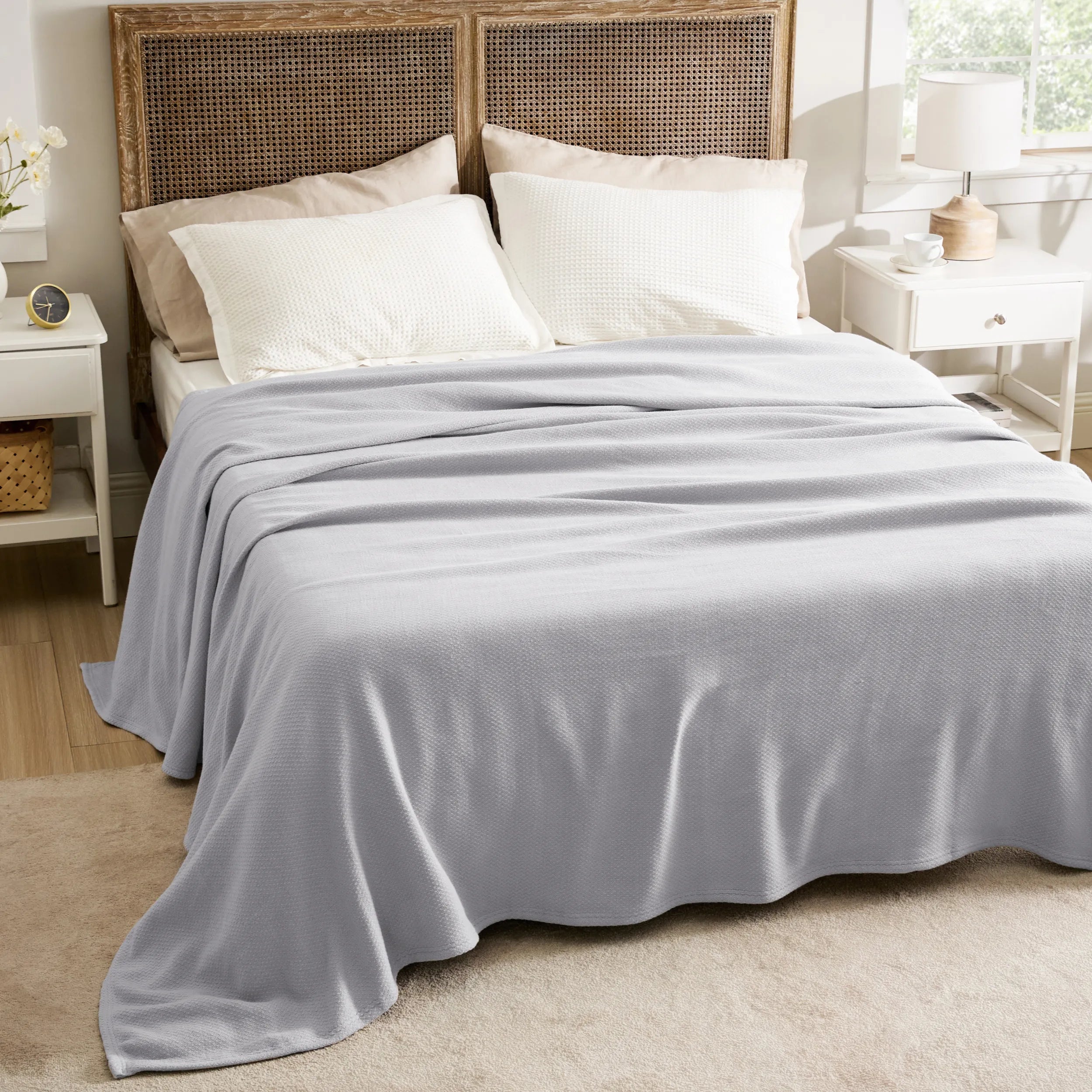 100% Cotton Herringbone Woven Blanket