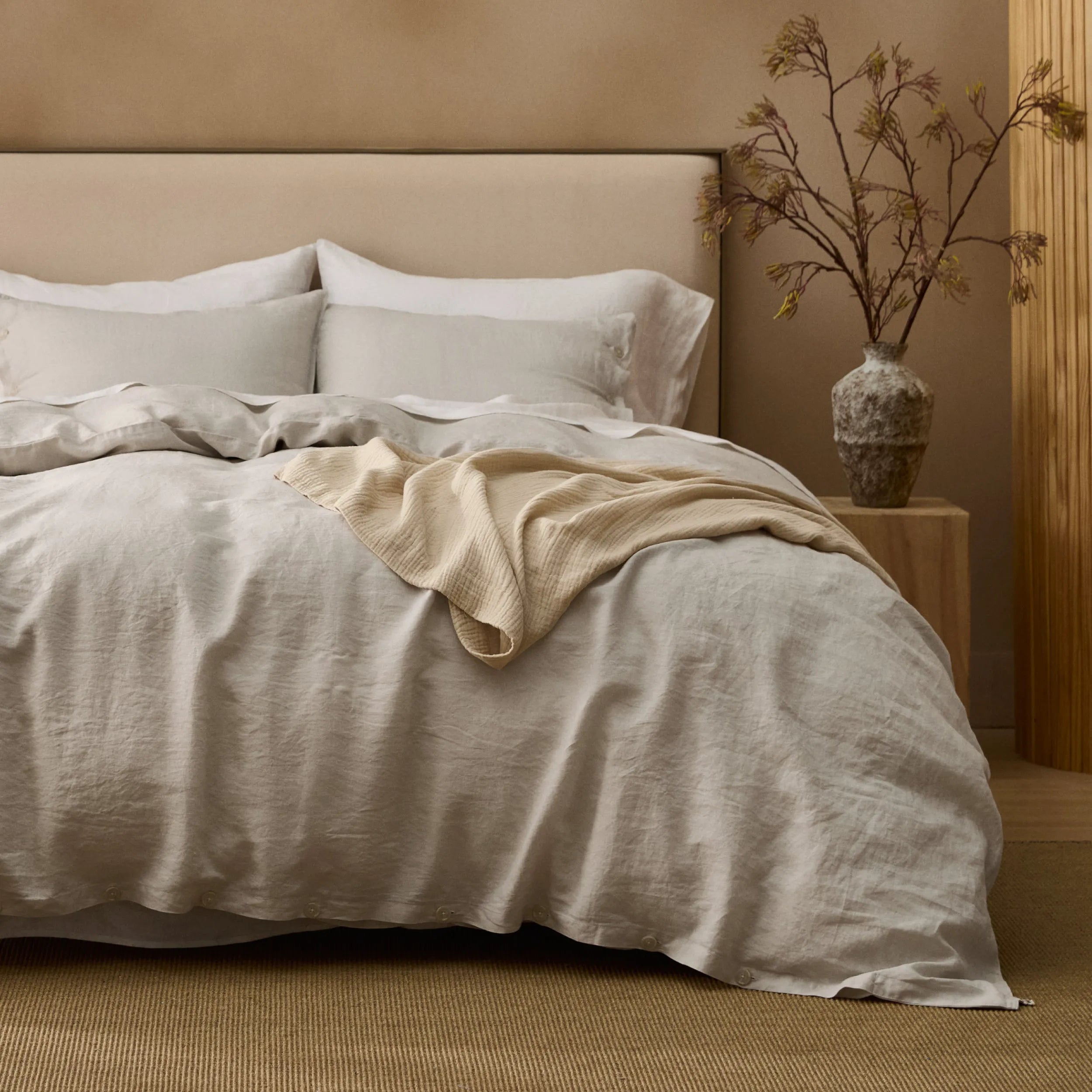 PureWoven™ Washed Linen Duvet Cover Set