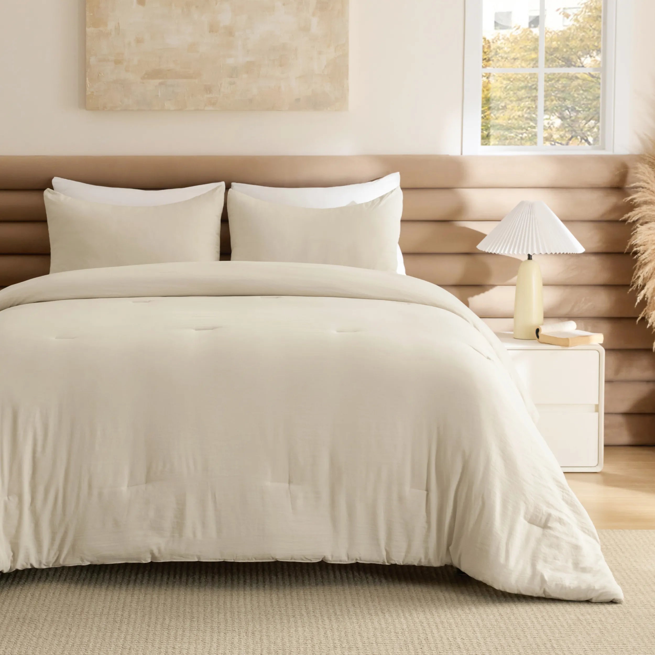 Pre-Washed Solid Comforter Set