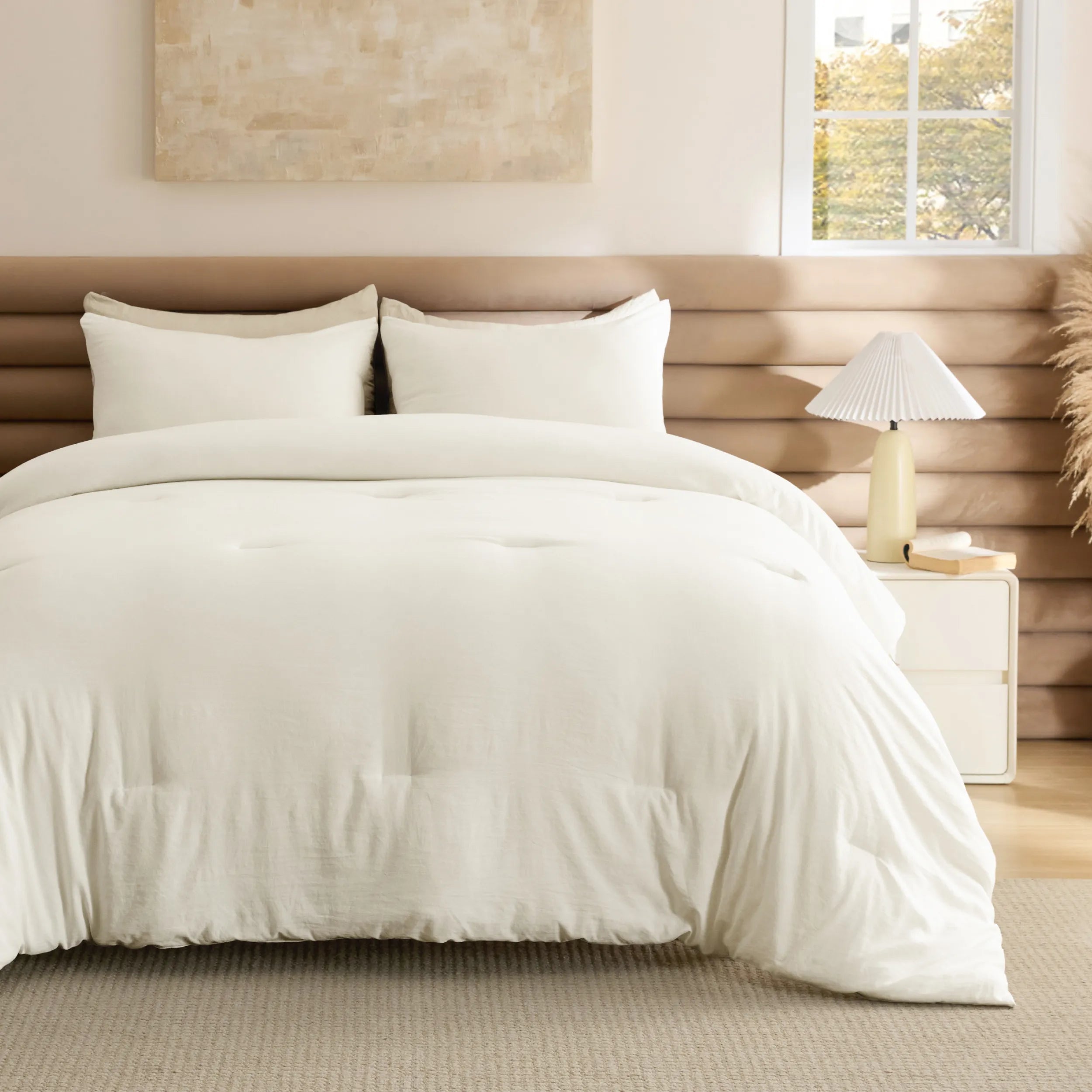 Pre-Washed Solid Comforter Set