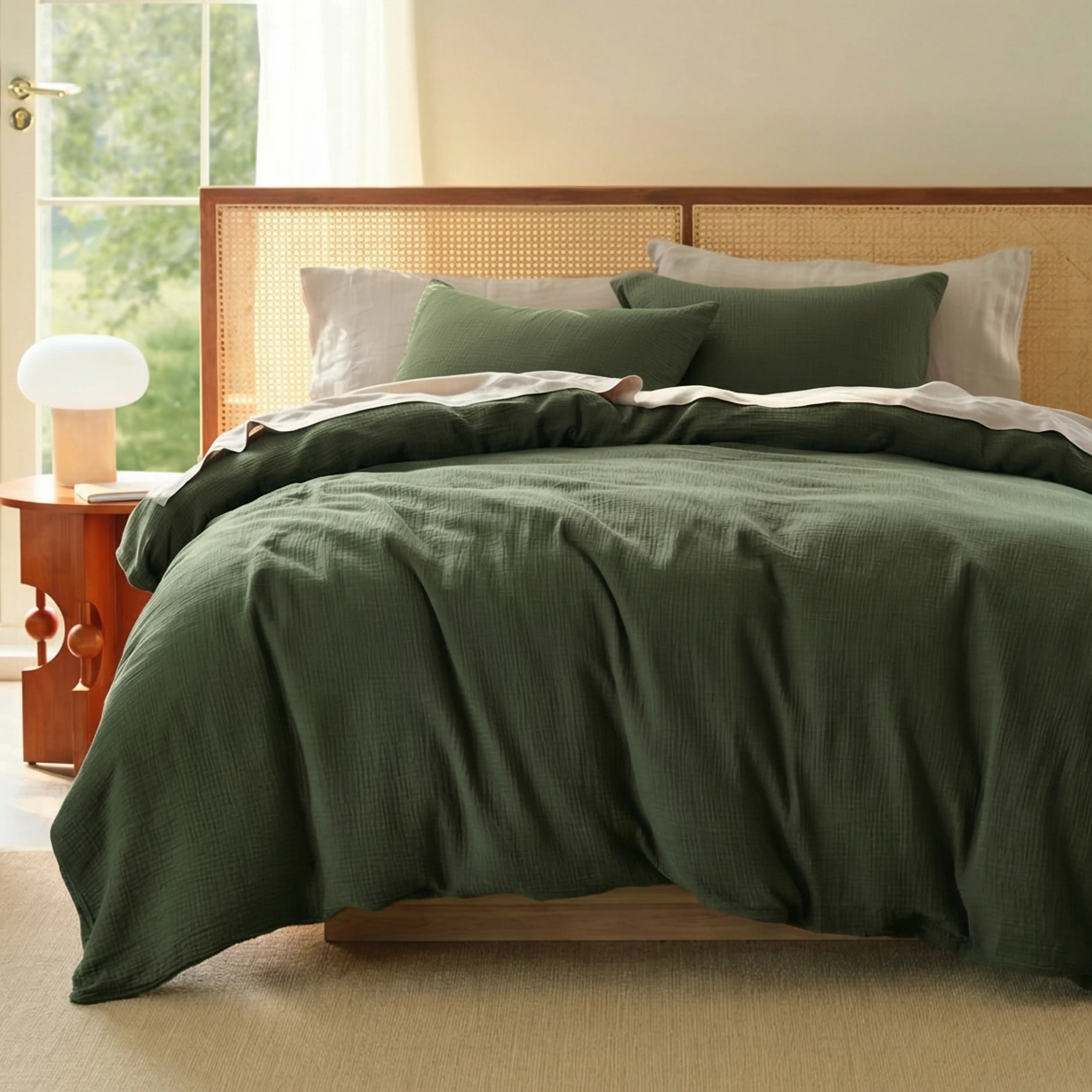 PureWoven™ Triple-Layer Cotton Gauze Duvet Cover Set