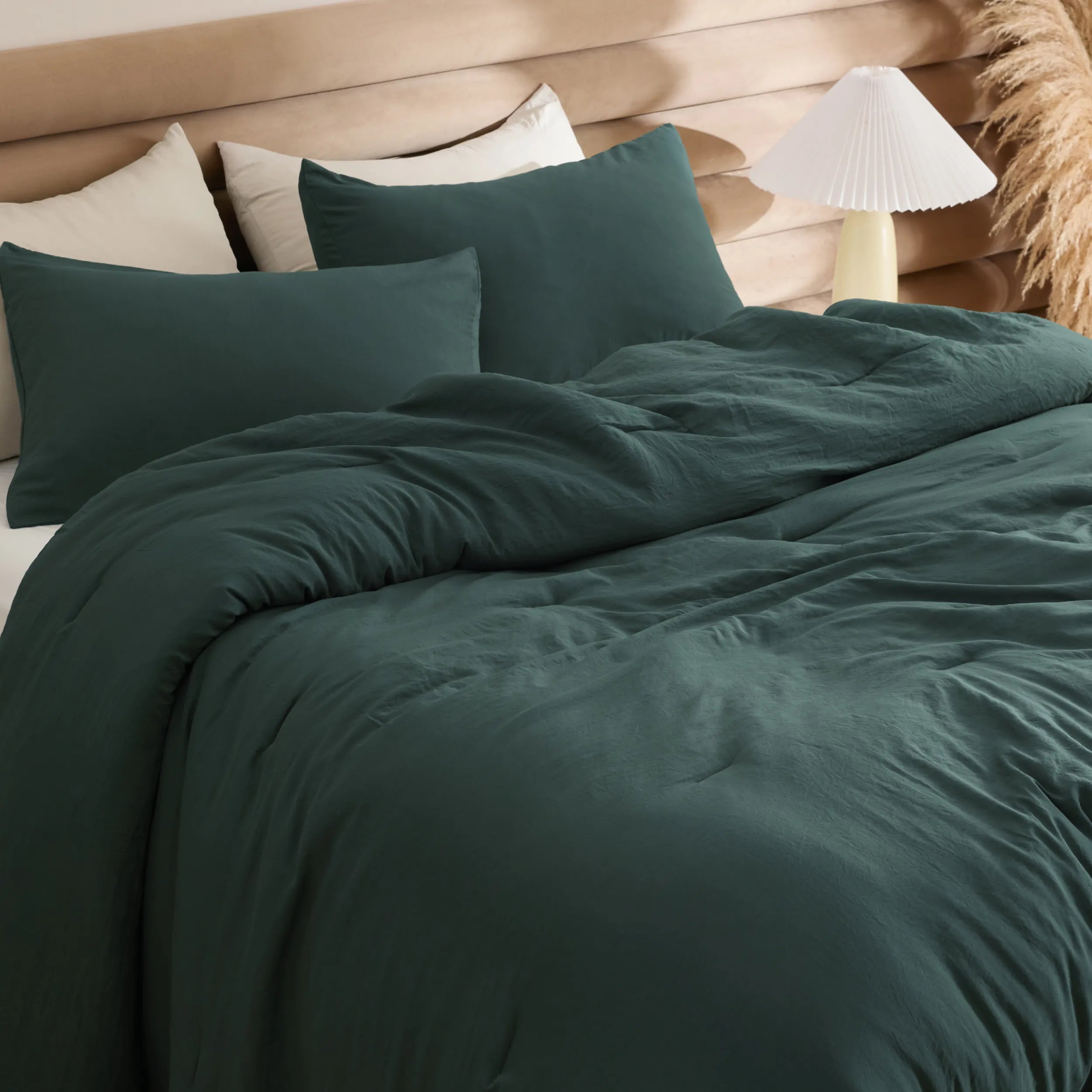 Pre-Washed Solid Comforter Set