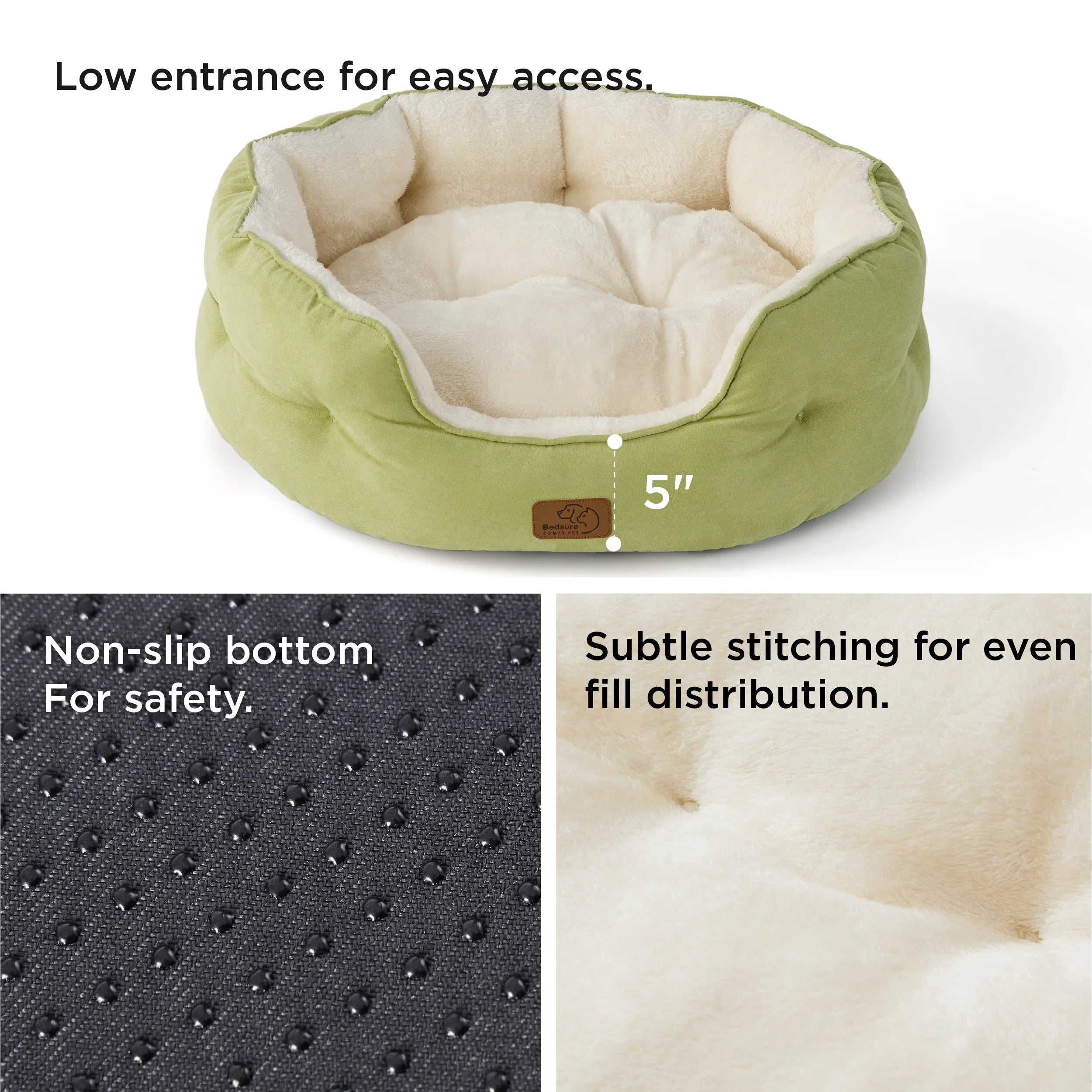Round Solid Pet Bed