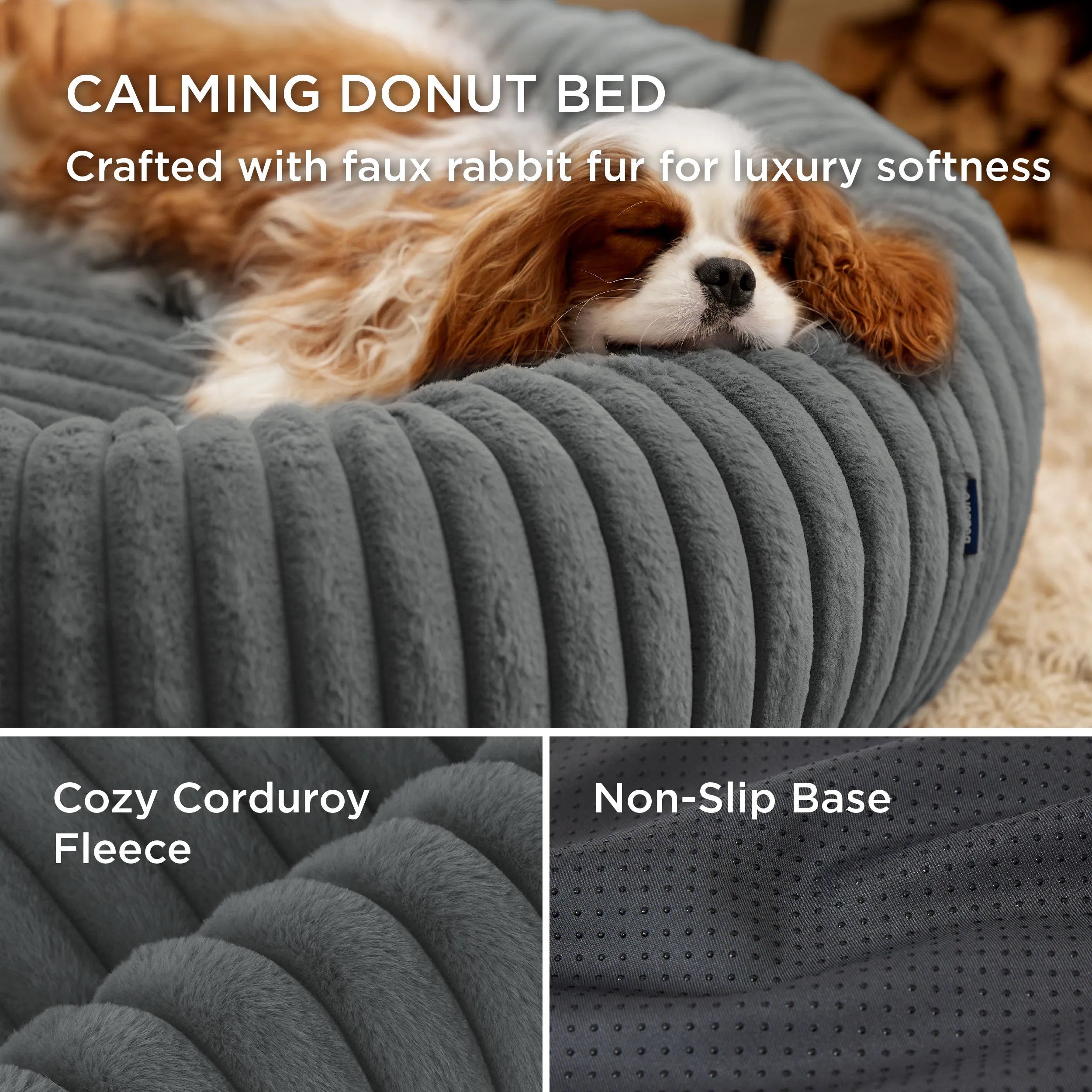 ComfyFleece™ Donut Dog Bed
