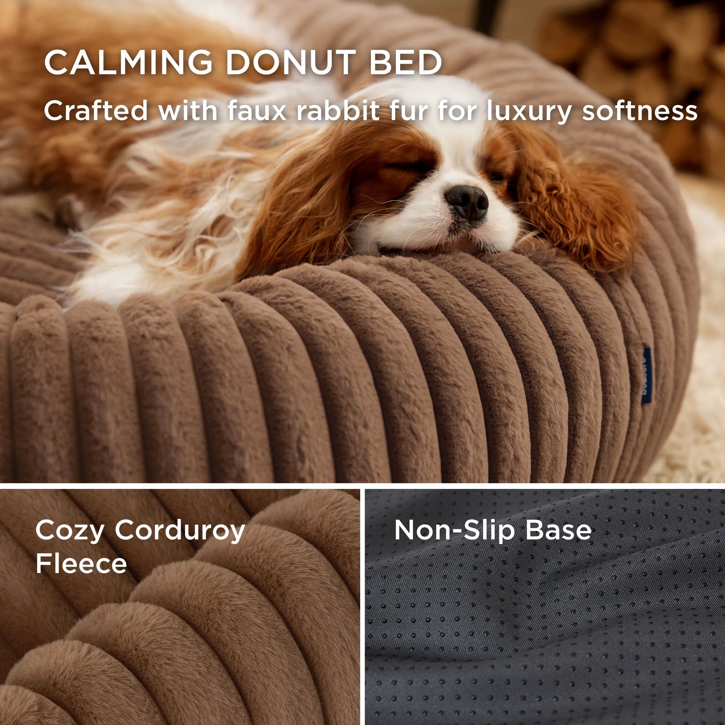 ComfyFleece™ Donut Dog Bed
