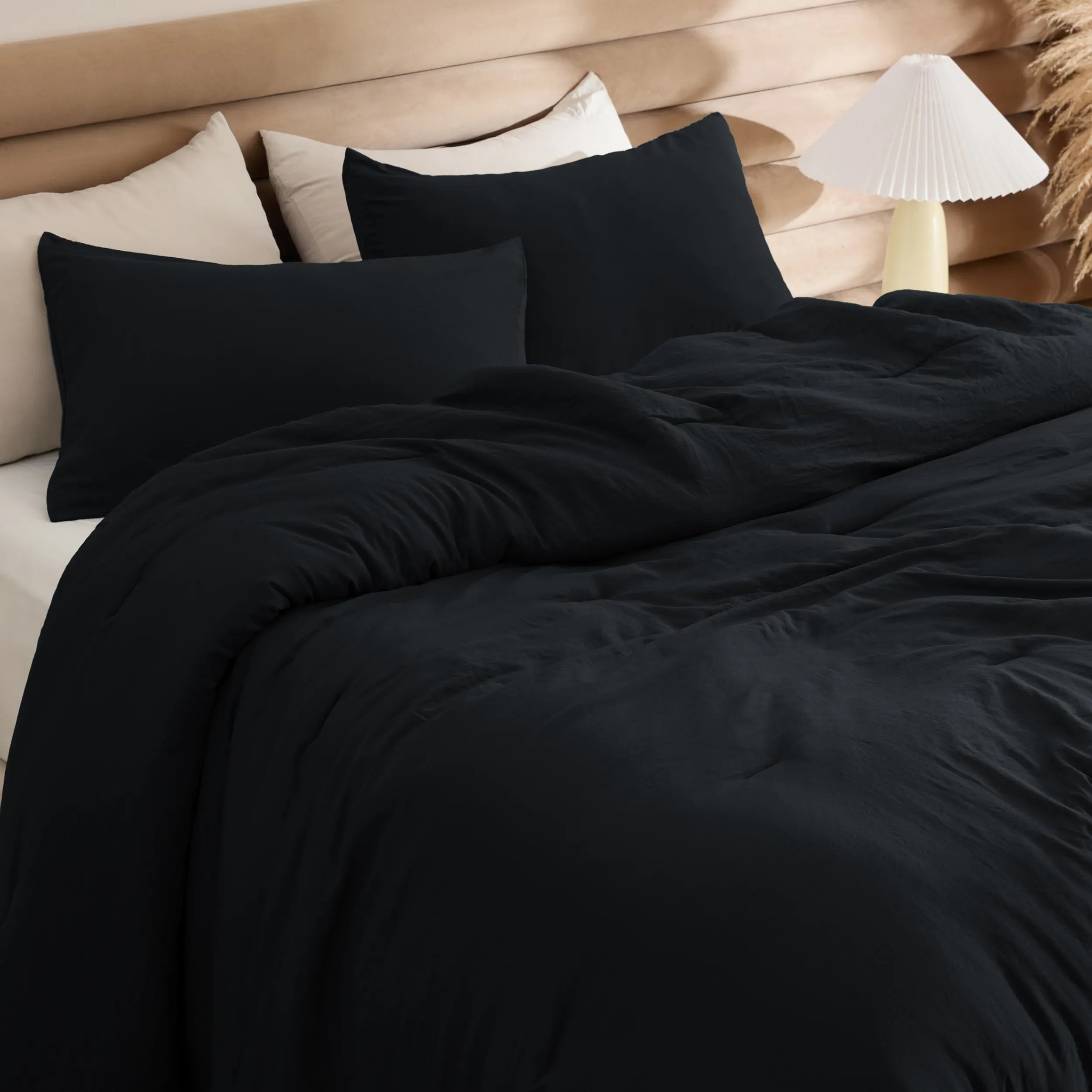 Pre-Washed Solid Comforter Set