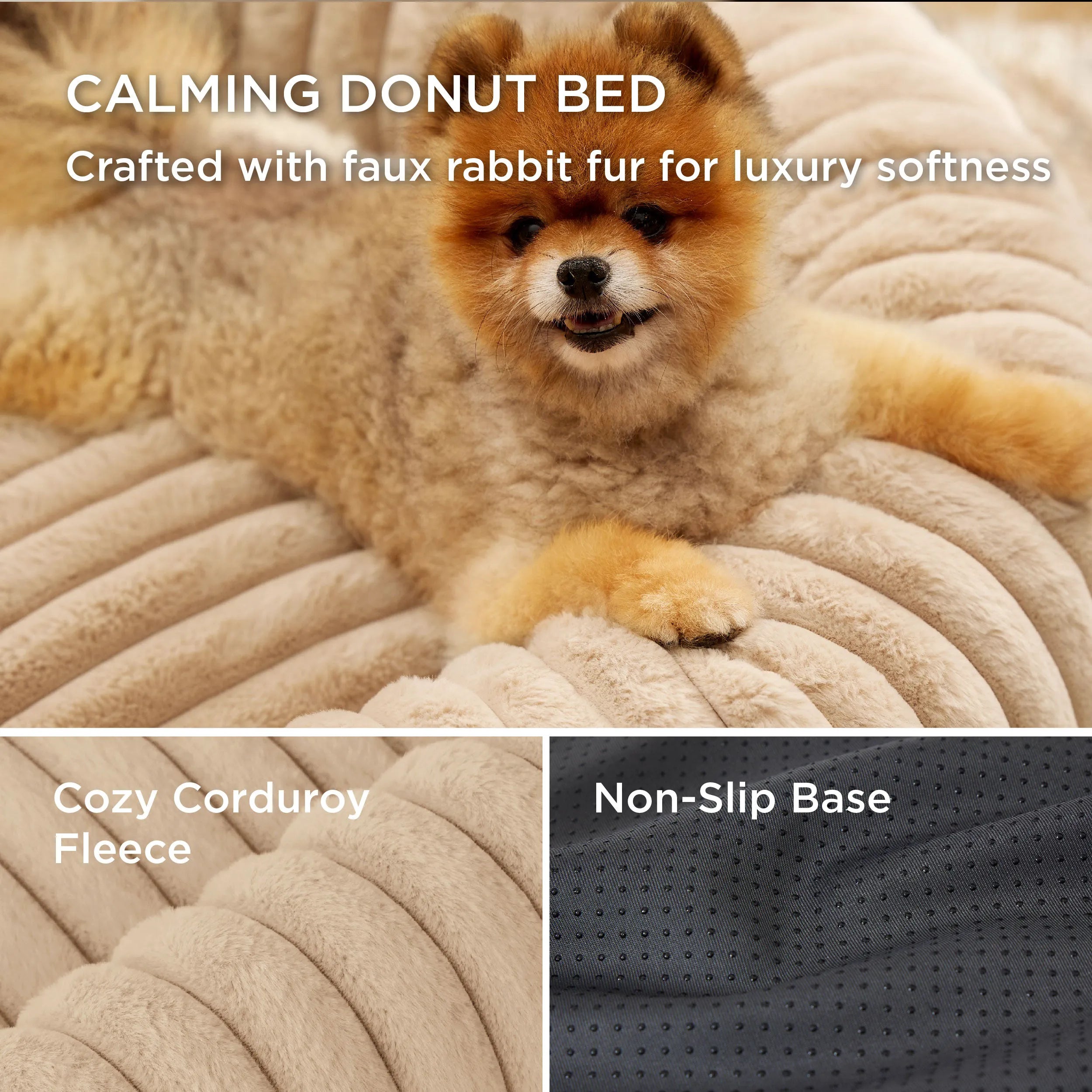 ComfyFleece™ Donut Dog Bed