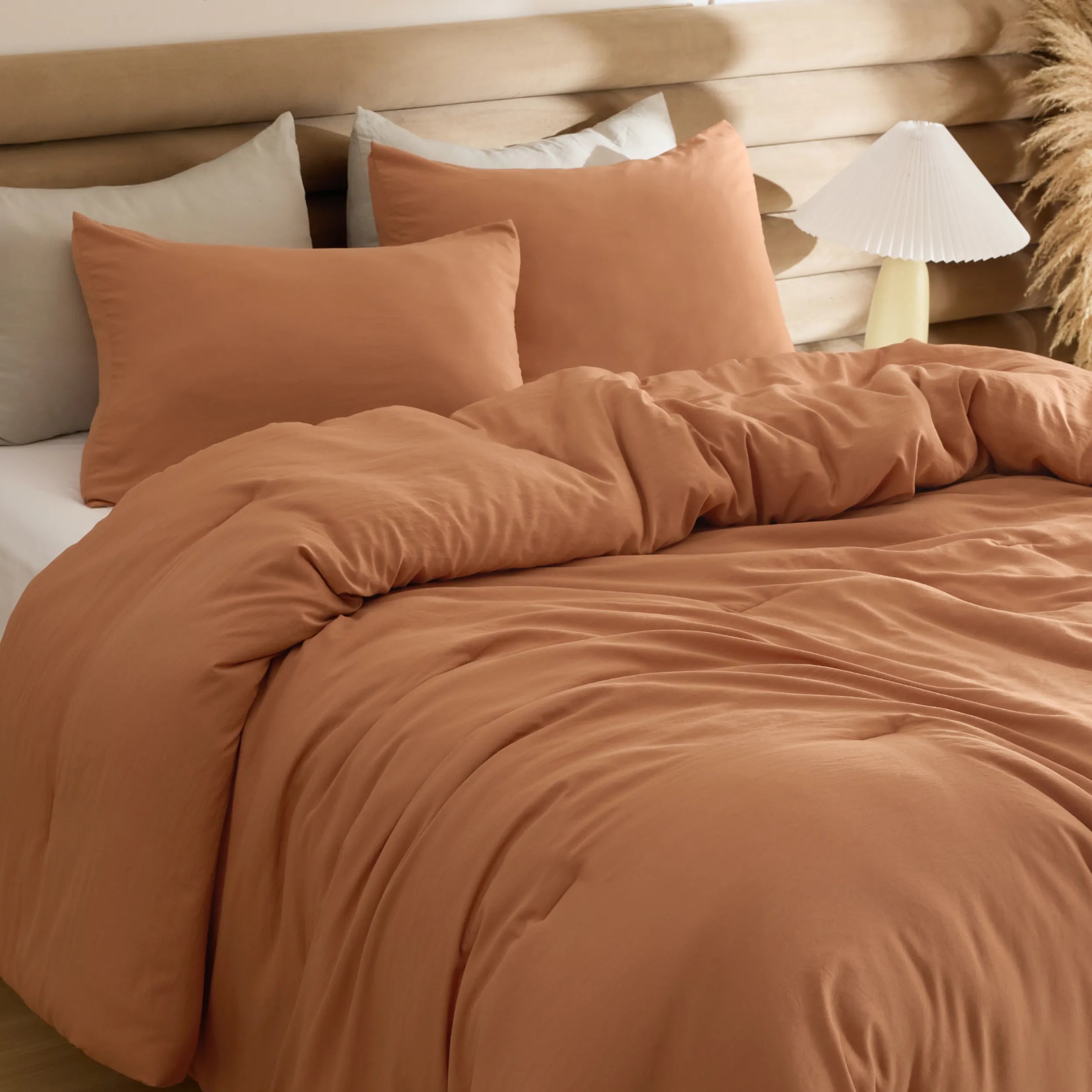 Pre-Washed Solid Comforter Set