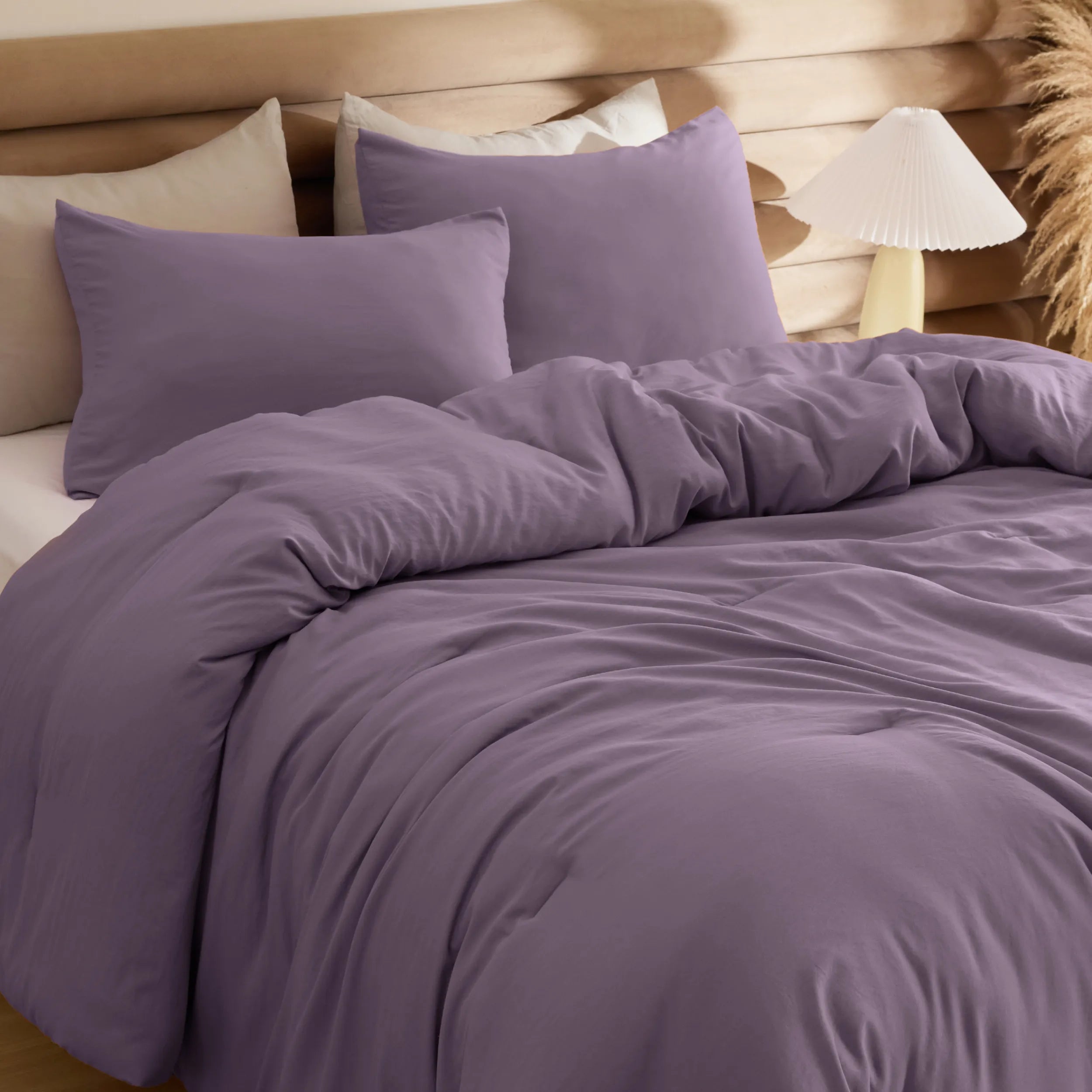 Pre-Washed Solid Comforter Set