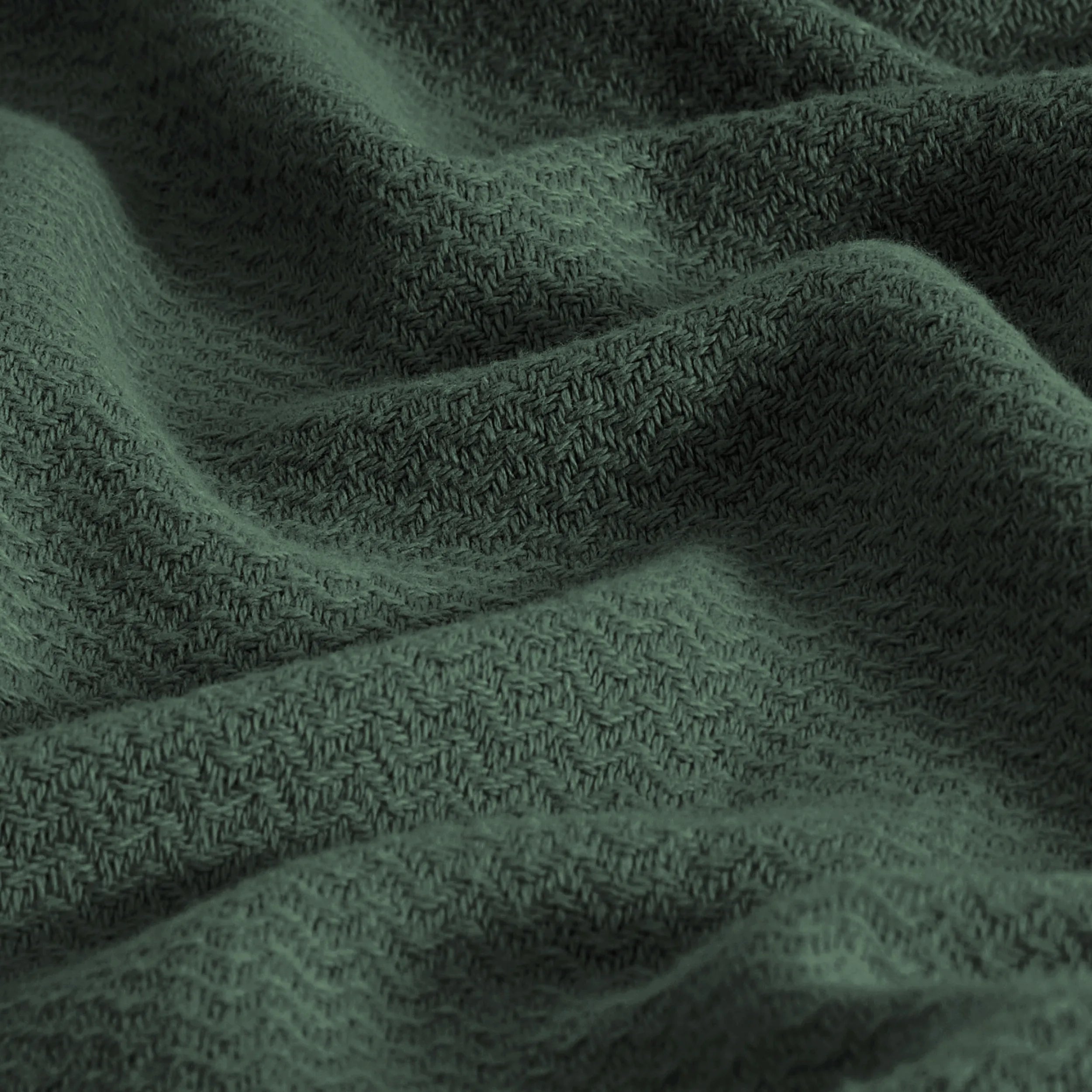 100% Cotton Herringbone Woven Blanket